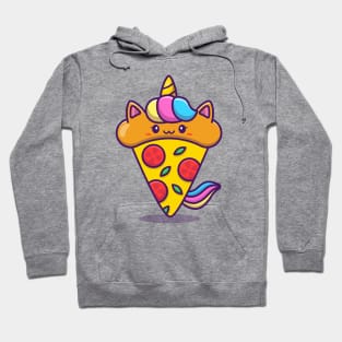 Cute Unicorn Pizza Hoodie